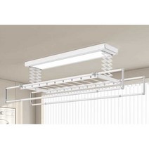 천정형 빨래건조대 송풍기 베란다 리프트 자동 스마트, 블랙-지능형제어+와이드조명+리모컨