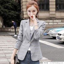 라오농 JUNSHANG 여성 여자 체크 봄 가을 자켓 정장 마이 간절기 재킷 여름 봄철에 바람이 통기JKAkkj552Z