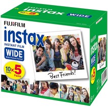 FUJIFILM 즉석 카메라 와이드 필름 50 매입 INSTAX WIDE K R 5