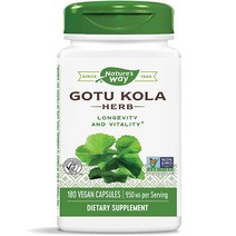 네이쳐스웨이 고투 쿨라 허브 950mg 베지테리안 캡슐, 180개입, 1개