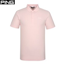 핑 여름 핑크 남성 솔리드 카라 반팔 티셔츠 112B2TO901_PK