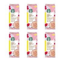 Starbucks Sakura Strawberry Latte 프리미엄 믹스 사쿠라 스트로베리 딸기 라떼 4스틱 6팩