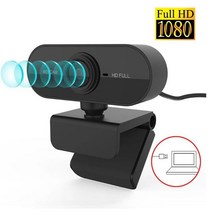 웹캠 줌 화상 컴퓨터 노트북 카메라 1080p 풀 hd 내장 마이크 usb 플러그 m ac 과 호환 youtube xbox skype pc, 검은색