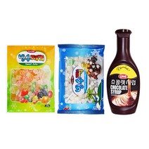 빙수떡 200g +빙수제리 150g +초코시럽 530g
