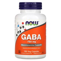 나우푸드 nowfoods gaba 가바 750MG 100 베지캡슐 100캡슐, 나우푸드 가바 750mg, 100개