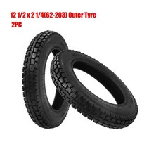 뜨거운 12 인치 타이어 1/2x2 1/4 (62-203) 많은 가스 전기 스쿠터 및 전자 자전거에 적합 휠 내부 튜브, [02] outer  tyre2PC