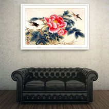 수재샵 모란과 제비 (샤이닝 2.8mm 5D 가로 60cm X 세로 40cm) 보석십자수