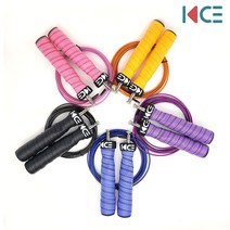 KCE 와이어줄넘기 크로스핏줄넘기 선수용 스피드 복싱 다이어트 쌩쌩이 줄넘기, 파스텔블루