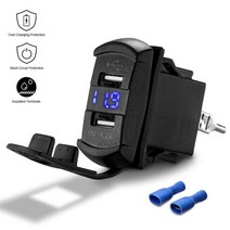 차 캠핑카 부품5V 4.2A LED 자동차 충전기 Can-AM Maverick X3 용 듀얼 USB 스위치 폴라리스 RZR 1000 800, 01 5V 4.2A, 01 5V 4.2A