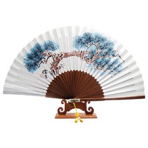 연우필방 향비선 선물용 그림부채 대 30cm 소나무 한지부채