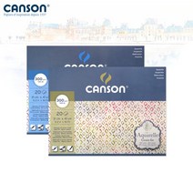캔손 아쿠아렐 수채패드 300g 31x41 20매 4면제본/황목 중목, CA106-444 황목