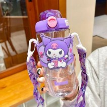 산리오 물병 물통 쿠로미 마이멜로디 헬로 키티 컵 학교 여름 여아 빨대 귀여운 시나모롤 시나, A