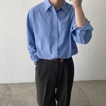 스프링 바스락 코튼 오버핏 셔츠