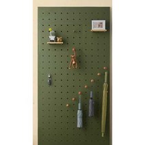 벽걸이타공판 정리함 수납 보드 랙 다용도 인테리어, 상세 페이지 참고, 70x100cm 아치형 그린