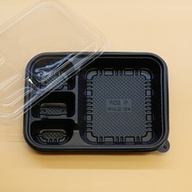 AJ 4칸 도시락용기 SDP 4칸 도시락 200개 SET 4칸 돈까스 포장용기 덮밥 포장용기 도시락 반찬용기