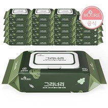 보드레 그리너리 물티슈 캡형 100매 X 20팩, 100매입