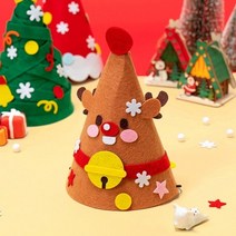 기타 바보사랑[민화샵]크리스마스 파티햇 꼬깔모자 만들기 루돌프 산타 모자, 산타XDPFB0261