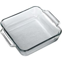앵커 호킹 1.5쿼트 오븐 기본 식빵 접시 3개 세트 투명, 8인치 케이크 접시