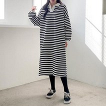 [바보사랑] 여자 카라넥 단가라 롱 3컬러 원마일 원피스