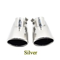 소리박 가변 가상 배기 마후라 듀얼 머플러 팁 자동차 베기음 튜닝1 쌍 파이프 테일 파이프 콘센트 노즐 엔드 실버 스테인레스 스틸 벤츠 S 클래스 S350 S500 W220 스타일, 은