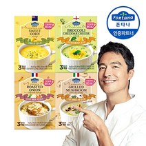 폰타나 즉석 지함수프 60g(20gx3) 4각 맛별 1각구성 총 12봉, 01.스위트콘1+체다치즈1+머쉬룸1+어니언1