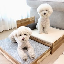 벨르펫홈 강아지 고양이 원목 대리석 포시즌 프리미엄 펫침대, 스탠다스