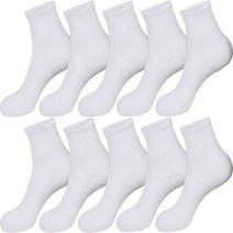 흑백마켓 두꺼운 바닥 쿠션 보강 무지 중목 양말 10컬레