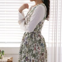 DTP 대폭 린넨 11수 원단 린넨 보태니컬 가든 패턴 5컬러-골드뷰 철릭치마 생활한복 린넨 원피스 커튼 앞치마, LYS3006 bottle green