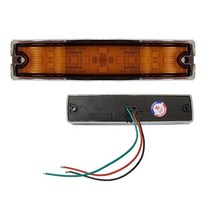 지노기업/24V LED트윈사이드등/윙바디/탑차/사이드등/화물차/대형트럭/비상등/LED/후미등/싸이드등/측면등/옆면등/트윈등/황색/엘로우, 배선타입 트윈등(황색)