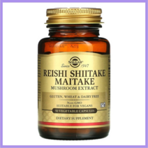 솔가 영지버섯 표고버섯 잎새버섯 추출물 50베지캡슐 Solgar Reishi Shiitake Maitake Mushroom Extract Vegetable Capsules, 없음, 해당사항없음, 없음