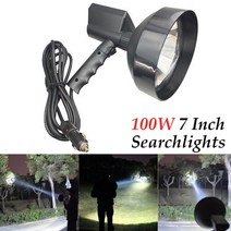 슈퍼 브라이트 HID 제논 휴대용 탐조등 7 인치 12V 100W 서치라이트 사냥 스포트라이트 낚시 모험 램프 자동차 액세서리