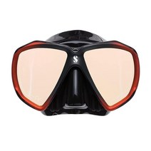 Scubapro Spectra Low Volume 2 윈도우 다이빙 마스크 (실버/블랙), Black Bronze/Bronze Mirrored L