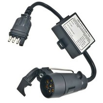 트레일러 트랙터 카라반 자동차 히치 볼 마운트 미국 유럽 트레일러 커넥터 라이트 컨버터 4 웨이 플랫 소, 한개옵션0