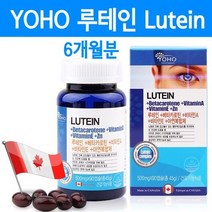 눈에좋은 루테인 눈영양제 베타카로틴 황반색소 빌베리 마리골드꽃 추출물 비타민A 비타민E 아연 노안 수험생영양제 직장인 대두레시틴 노화 눈건강 효능 캐나다, 2병, 45g
