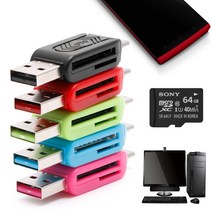 휴대폰 용 OTG SDXC TF SD 메모리 카드 2-in-1 마이크로 USB 2.0, 검은 색
