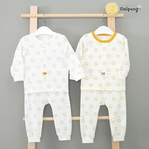 달퐁부끄여우내의 (사계절) 유아 아기 내의 실내복