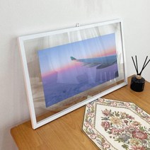 ac845-투명액자58CmX38Cm 비행기와하늘풍경 이미지2/화이트