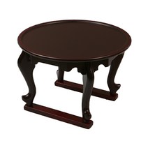 보람공예 원목 원형 전통 칠공예 호족반 찻상 교자상, 1.7자(51cm)