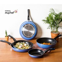 [UNIQ] 도 루 코 마 이 쉐 프 퓨 어 라 이 트 애 쉬 블 루 I H 인 덕 션 프 라 이 팬, 웍(궁중팬)28cm