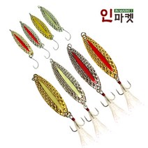 아연큐빅스푼 루어 낚시 스푼 송어 배스 쏘가리 미끼, 아연큐빅스푼10g 야광실버