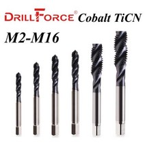 드릴포스 코발트 나사 탭 드릴 비트 나선형 플루트 메트릭 M2M16 TICN 코팅 공작 기, M12x1.75+1PC