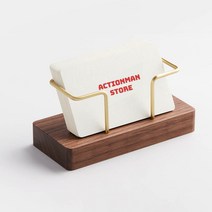 명함꽂이 원목 명함 거치대 고급 우드 명함집 꽂이 보관함 액션맨, 다크브라운 기본 명함꽂이