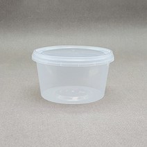 더팩 PP투명 원형잠금용기 내열손잡이용기 3103(400ml) 50개 / 500개, 1세트