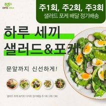 [주 2회 삼시세끼 ] 4주동안 24끼니 대용량 샐러드 포케 요거트 건강식단 배달 [ 샐러드포케 정기무료배송 ], 주2회 목 토, X, 1개