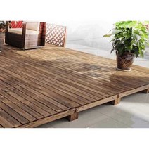 야외 데크 조립식 평상 테라스 정자 카페 원목 마루, 100x100m 높이 54cm