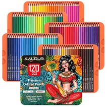 인물 소묘 칼 KalOUR 프리미엄 색연필 72색 세트, 120 Count Pack of 1