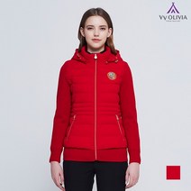 올리비아로렌 비비올리비아 레드 칼라 니트 소매 점퍼_VVBKAVW9351