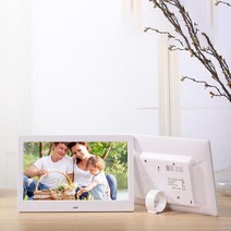 전자액자 디지털사진액자 메뉴보드 EastVita- 인치 LED 백라이트 HD 10.1x1024 전체 기능 디지털 사진 프레, White, CHINA_영국 플러그