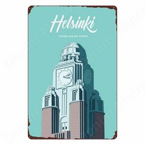 인테리어 diy장식 베를린 퀘벡 빈티지 금속 주석 기호 암스테르담 이집트 아트 플라크 여행 풍경 플레이트, 19 17_01 20x30cm