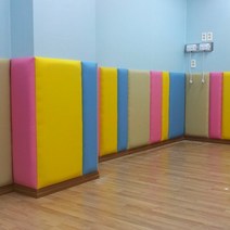 (방염)벽쿠션매트 스펙트럼형 200x1000mmx35mm 벽매트 안전매트, 그린